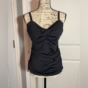 Fantasie Black Underwire Tankini‎ Top with Trist Front and Underwire